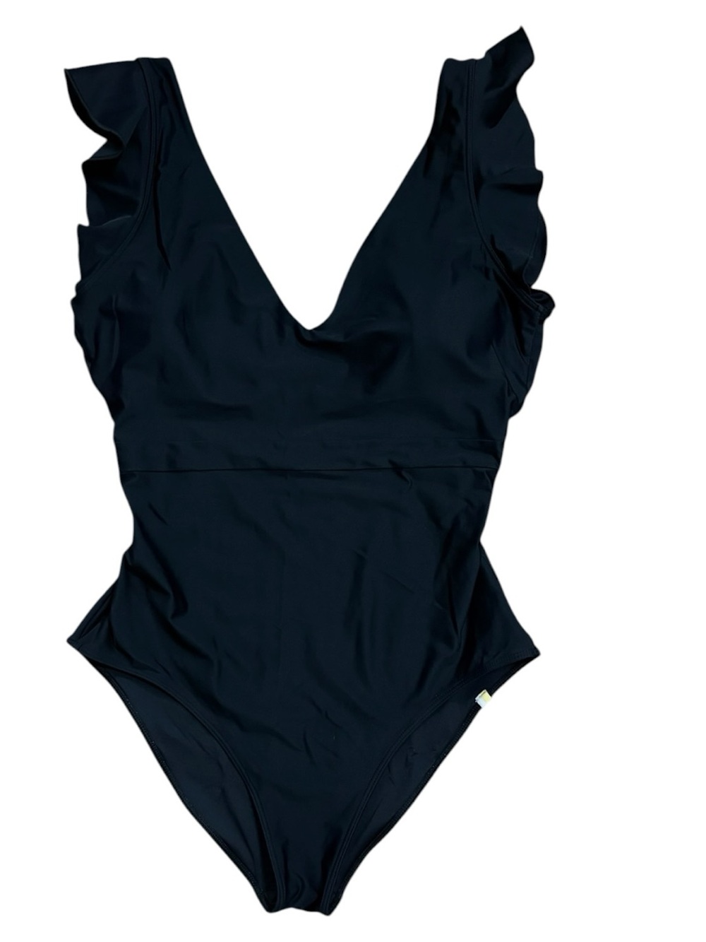 Summersalt The Ruffle Backflip Long Torso One Piece Swimsuit Black SIze 12LT - Picture 2 of 7